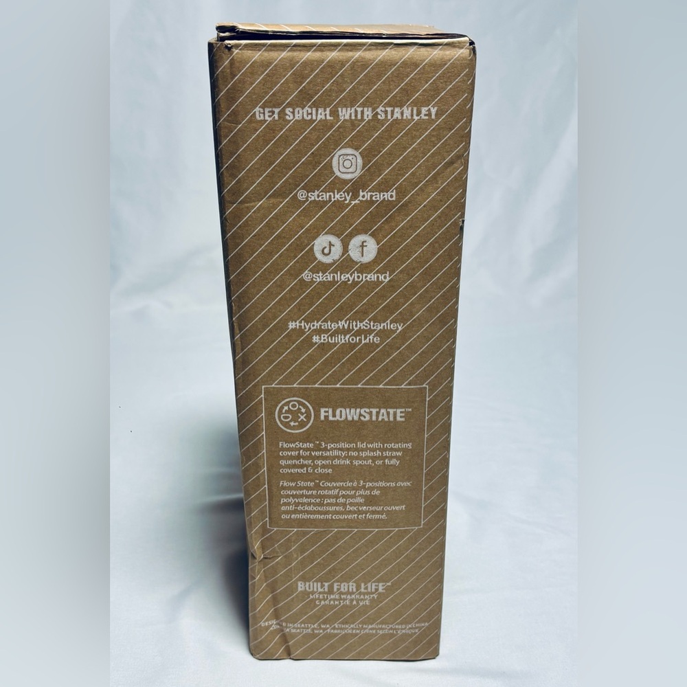 Stanley Flowstate H2.0 40oz Quencher Tumbler DIOR Light Pink Gold New In Box - Picture 6 of 6